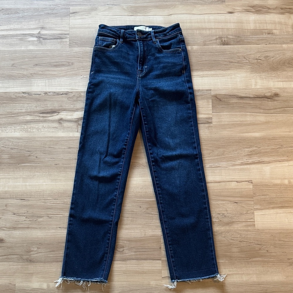 HIDDEN— Dark Wash, Straight Jeans